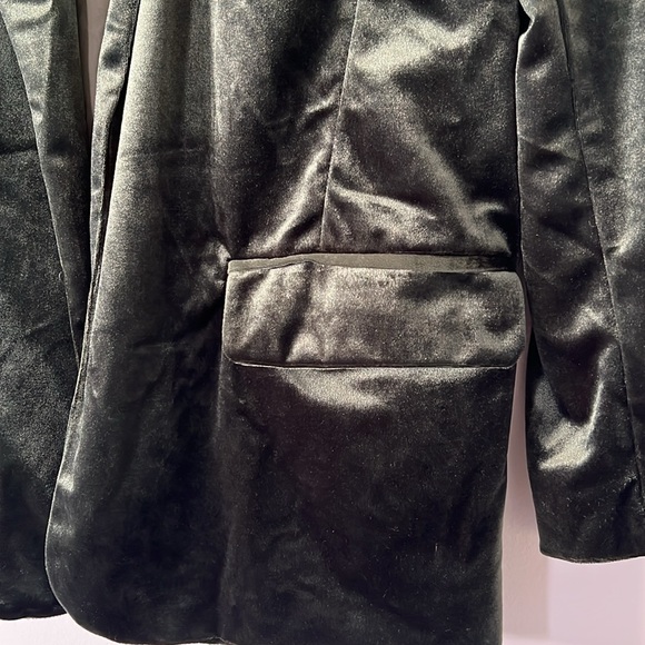Steve Madden BB Dakota forest green velvet blazer Size S - Picture 3 of 7